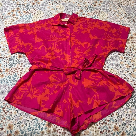 NWT!  Olivaceous Paradise Punch Romper - Picture 2 of 7